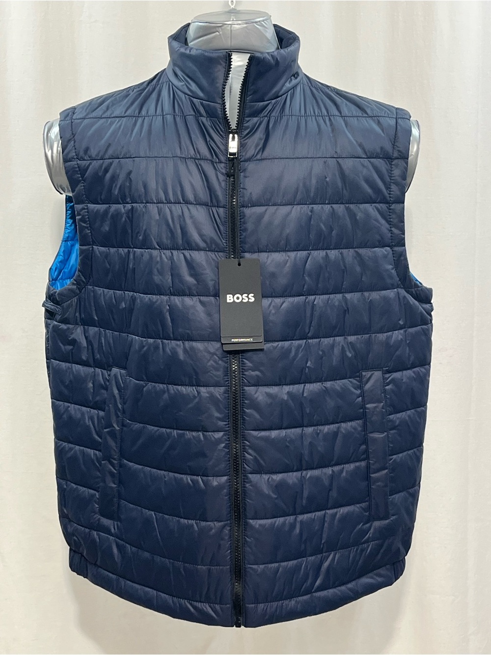 NEW Hugo Boss Navy Blue  Hooded Double-Layer 3 in 1 performance Jacket. - Picture 4 of 10